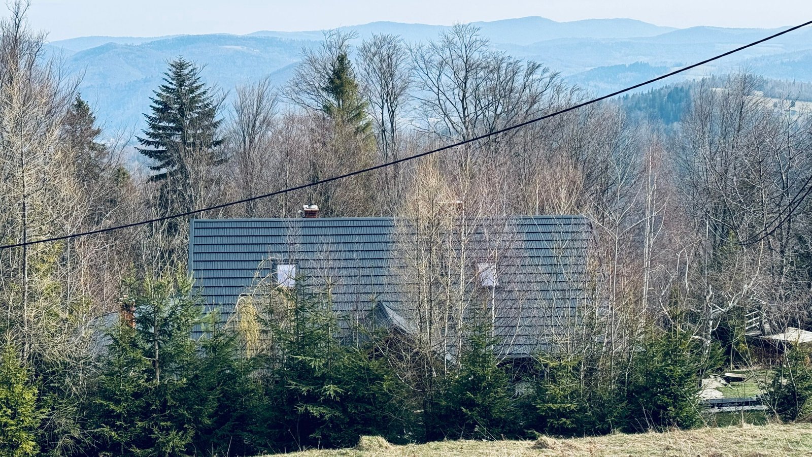 Przytulne noclegi w Wiśle - widok z Chaty na góry - Chata Pod Jaworem